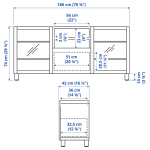 Тумба под ТВ с ящиками - IKEA BESTÅ/BESTA/БЕСТО ИКЕА, 42х74х180 см, серый