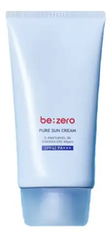 Derma Factory Солнцезащитный крем для лица с пантенолом и гвайазуленом - Be Zero Pure Sun Cream SPF42 РА+++, 80г