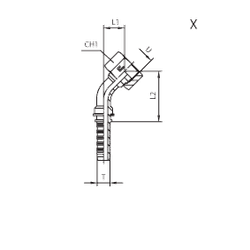 Фитинг DN 38 ORFS (Г) 2 (45)