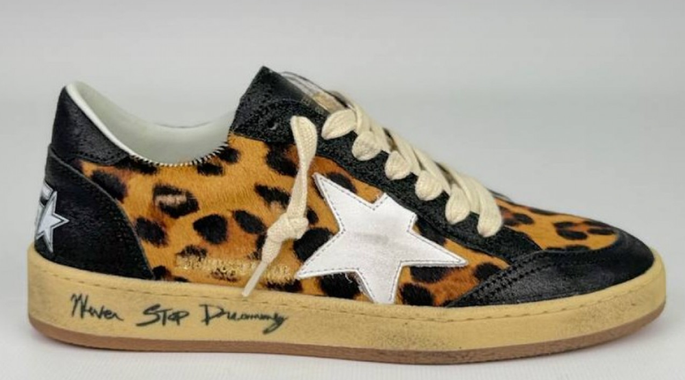 Ball Star in leopard print leather
