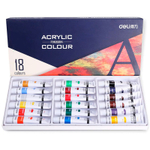 Краски акриловые DELI художественные, глянцевые, 18 цветов по 12 мл., картон