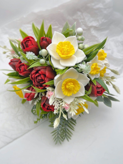 Букет из мыла «Тюльпаны и нарциссы, рэд»