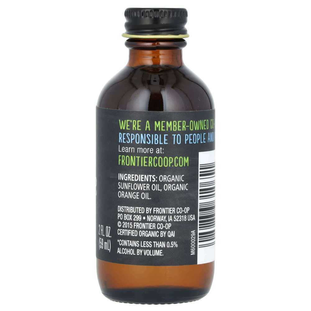 Frontier Co-op, Органический апельсиновый вкус, без спирта, 59 мл (2 жидк. унц.)