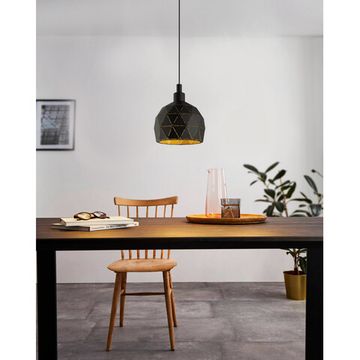 Подвесной светильник 1*E14 33345 черный/золотой ROCCAFORTE Eglo