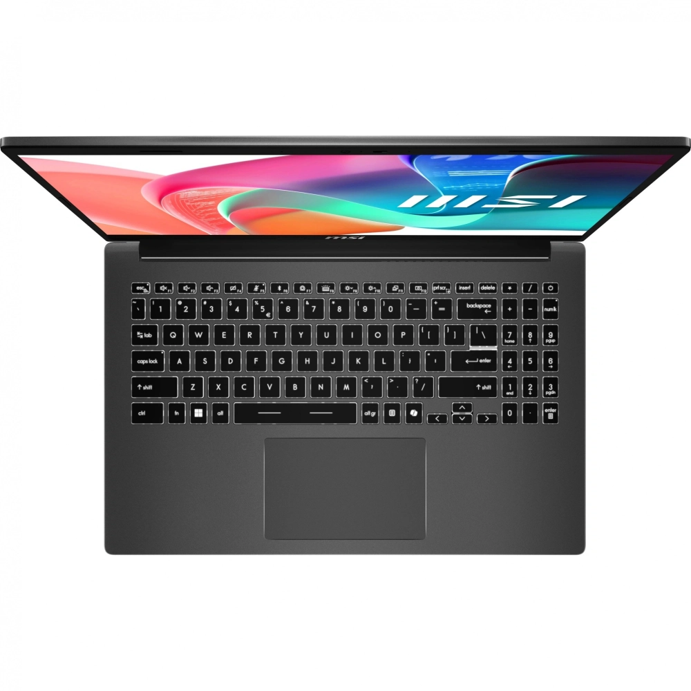 Ноутбук MSI Modern 15 F1MG-1072XRU Intel Core 5 120U/16Gb (1*16 D4)/SSD512Gb/UMA/15.6"/IPS/FHD/1920x1080/60Hz/NoOS/RJ-45/Grey/1.7kg (9S7-15S111-1072)