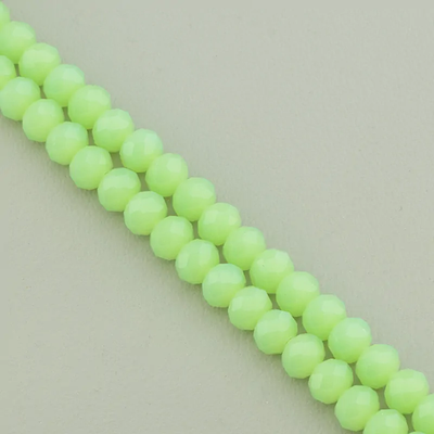 Нитка Чешский хрусталь 42 см. 8 мм. (Без замка) - Зеленая