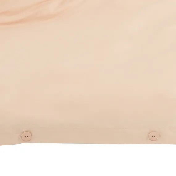 Комплект постельного белья двуспальный из сатина бежево-розового цвета 200х220 Essential