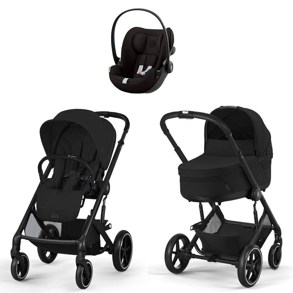 Коляска Cybex Balios S Lux BLK complete Cloud G Magic Black Base G 4 в 1 Moon Black с дождевиками