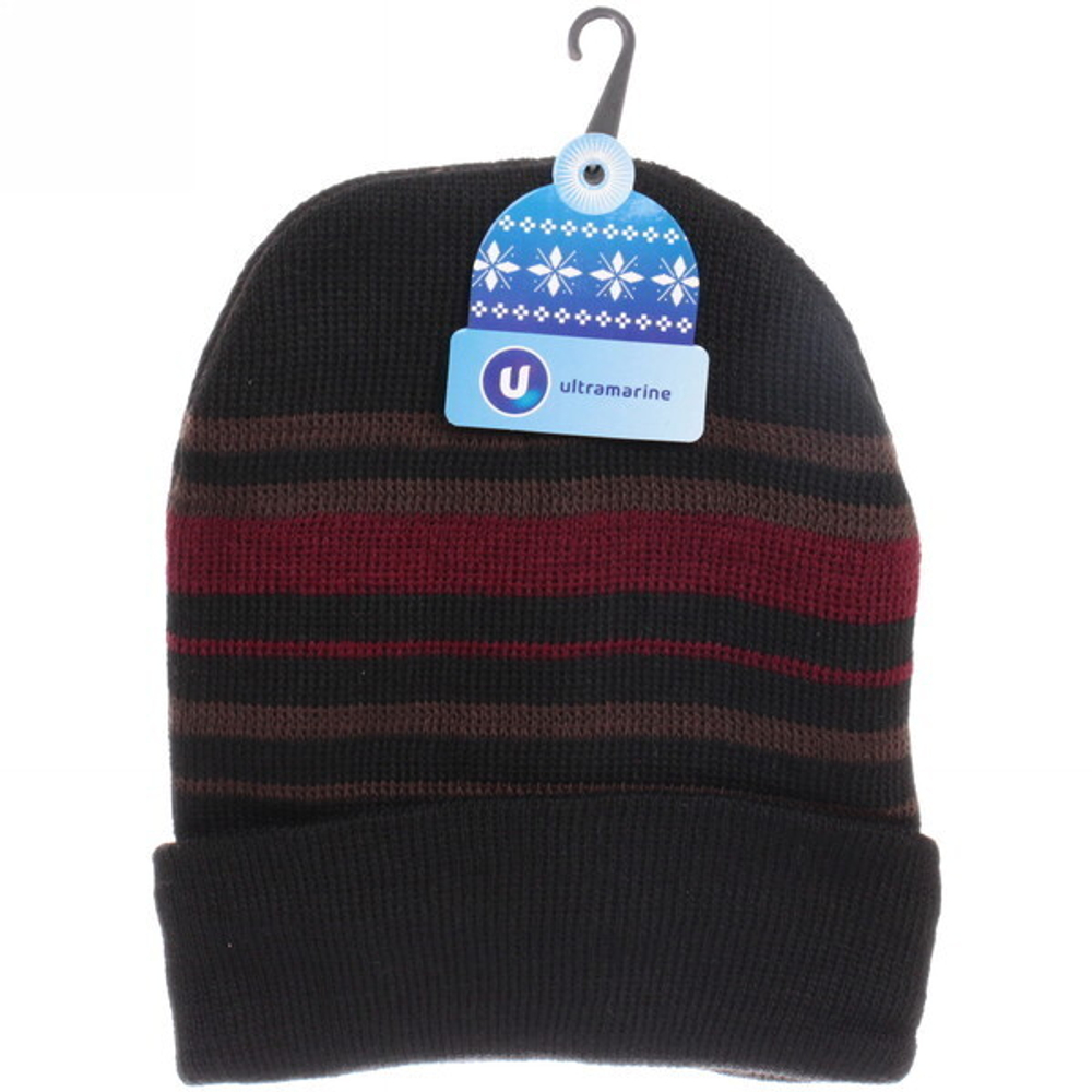 Шапка мужская зимняя утепленная «Ультрамарин TEPLO», микс 4 цвета, р. 58
