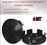 Колпачок ступицы декоративный 60 черный