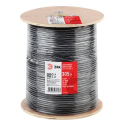 Кабель витая пара ЭРА F/UTP Cat5e 4x2x24 AWG CU PE + ТРОС OUTDOOR 305 м | Электротовары