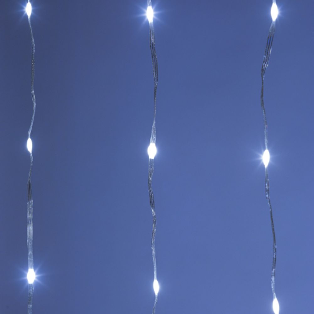 Светодиодная новогодняя гирлянда ЭРА ENIN-200WD занавес водопад холодный белый 3*2 м 200 LED IP20