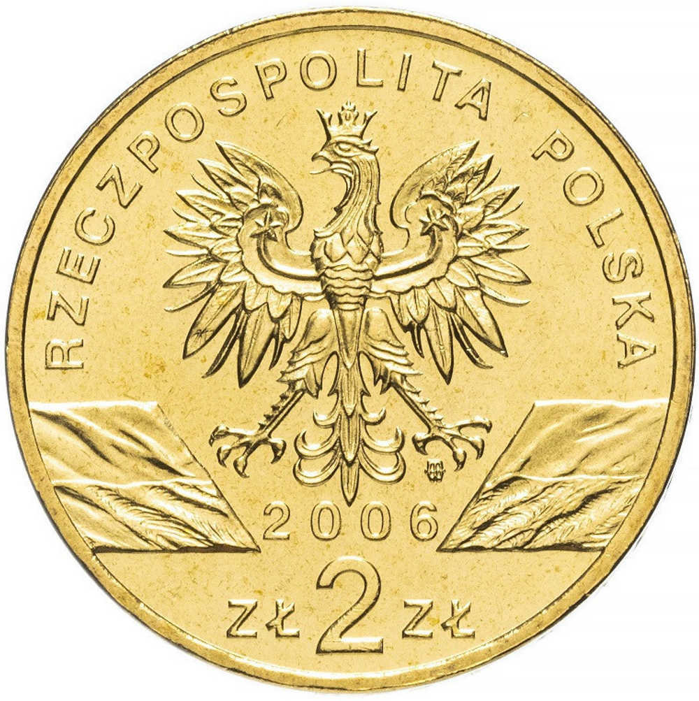 Польша. 2006. 2 злотых. #110. Альпийский сурок, Marmota marmota [животный мир]