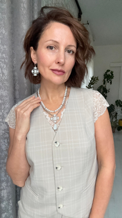 Колье "Габриэль", оттенок серебро