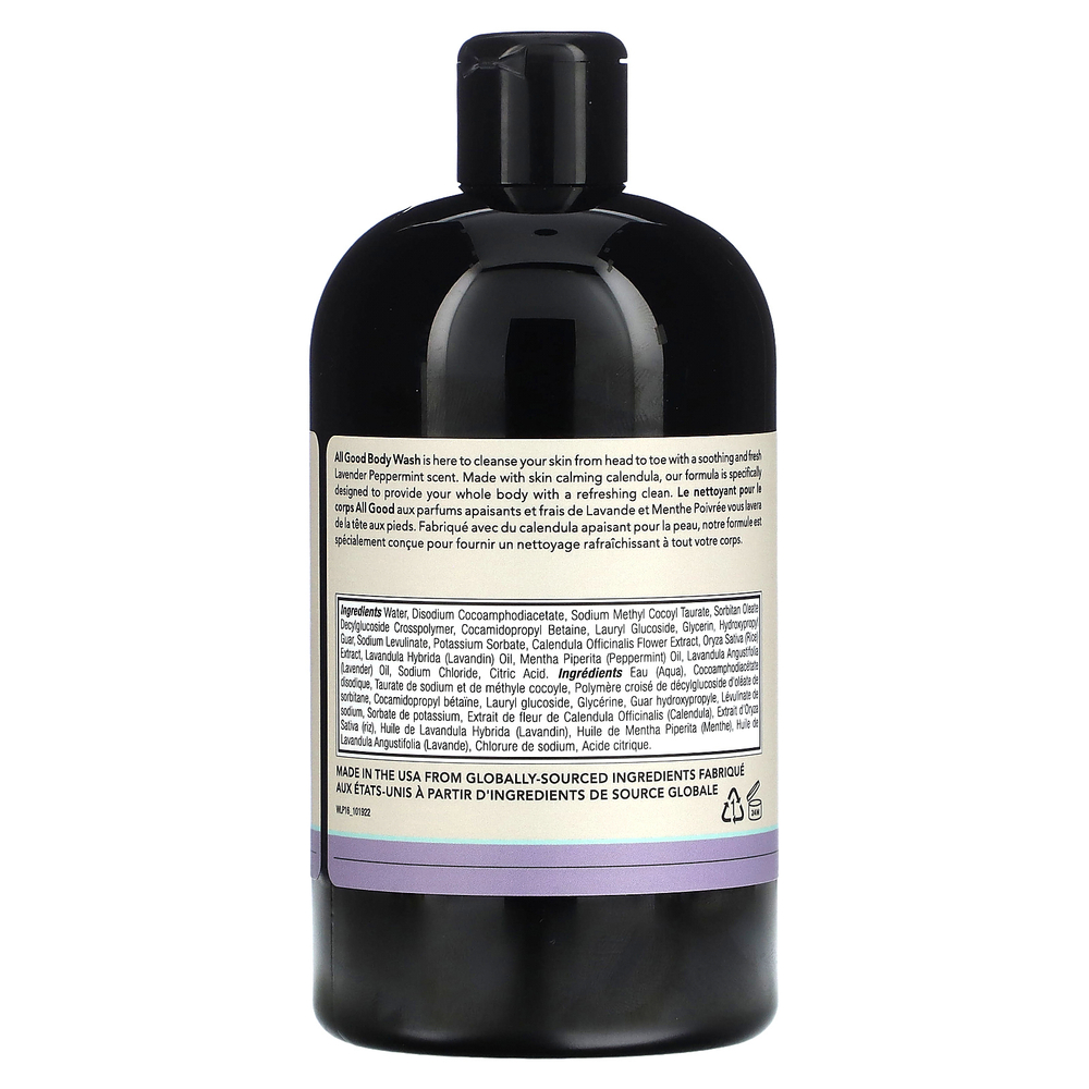 All Good Products, Гель для душа, лаванда и перечная мята, 0,47 л (16 жидк. Унций)