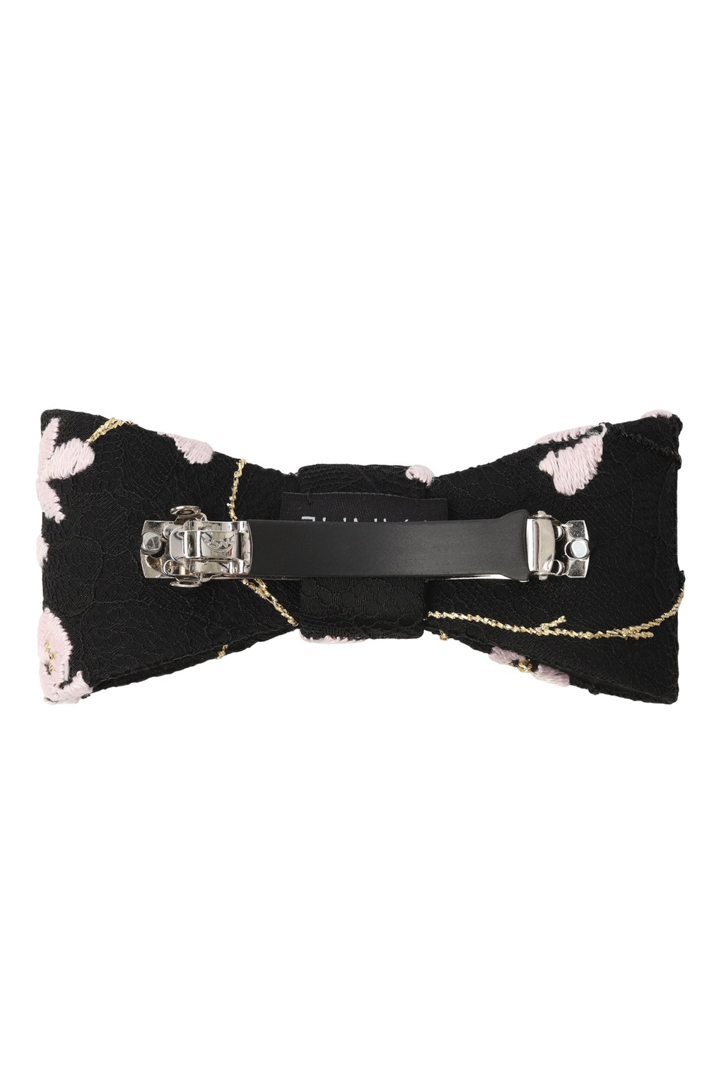 Бант-бабочка с цветочной вышивкой