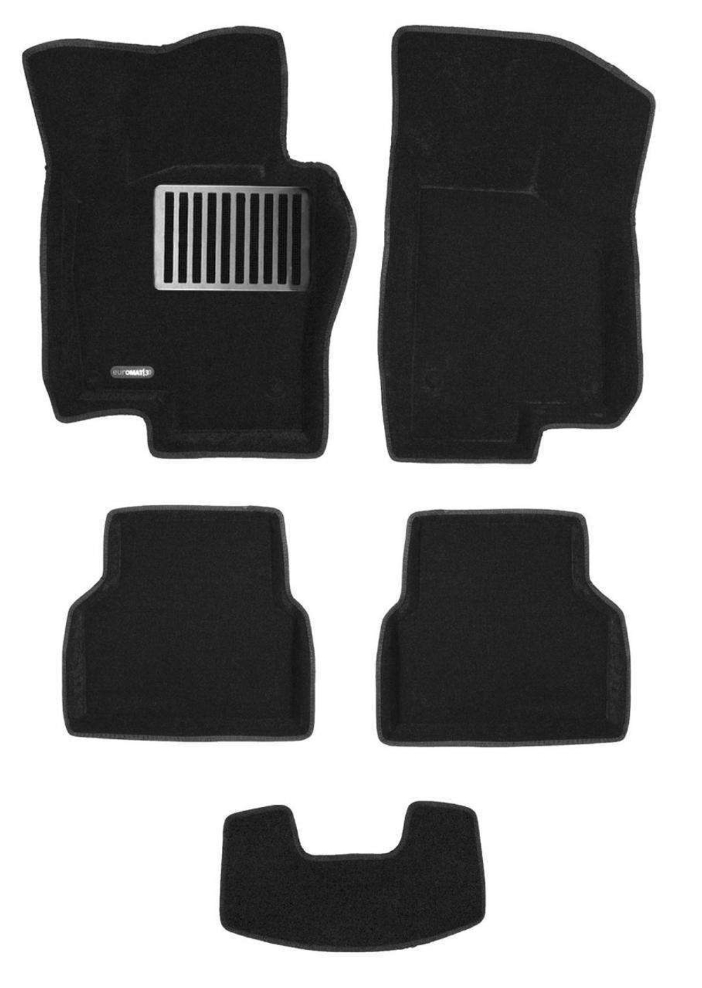 Коврики салона для VOLKSWAGEN Jetta (2011-2019) Euromat 3D Lux черные. Арт. EM3D-005414