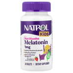 Natrol, мелатонин, для детей от 4 лет, клубника, 30 таблеток