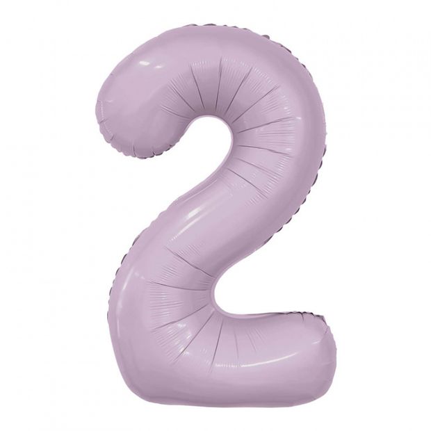 Agura Шар 40" / 102 см "Цифра 2" Орхидея Slim (БГ-60)