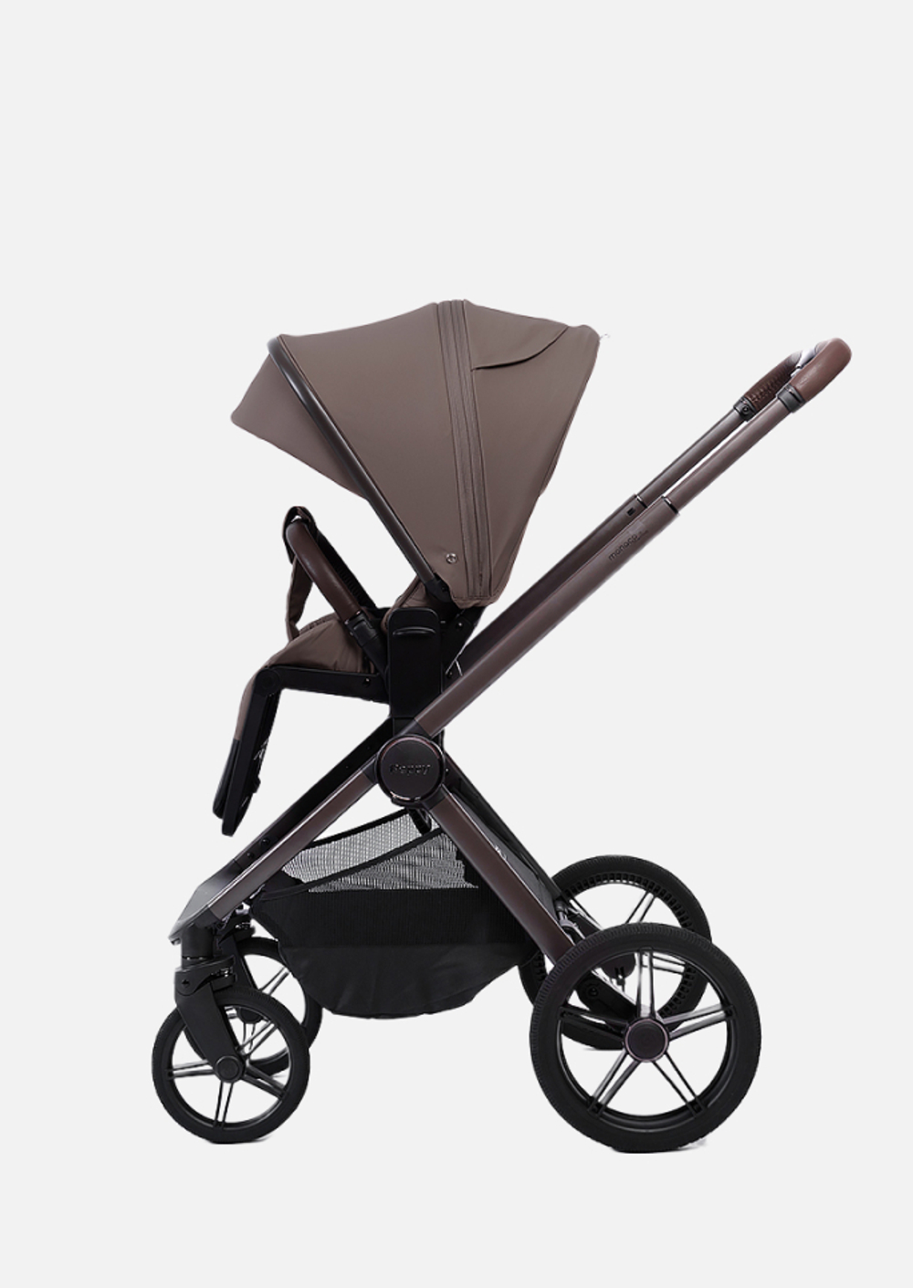 Peppy Коляска детская Monaco thermo 2 в 1 Mocca (кофе), рама серо-коричневая