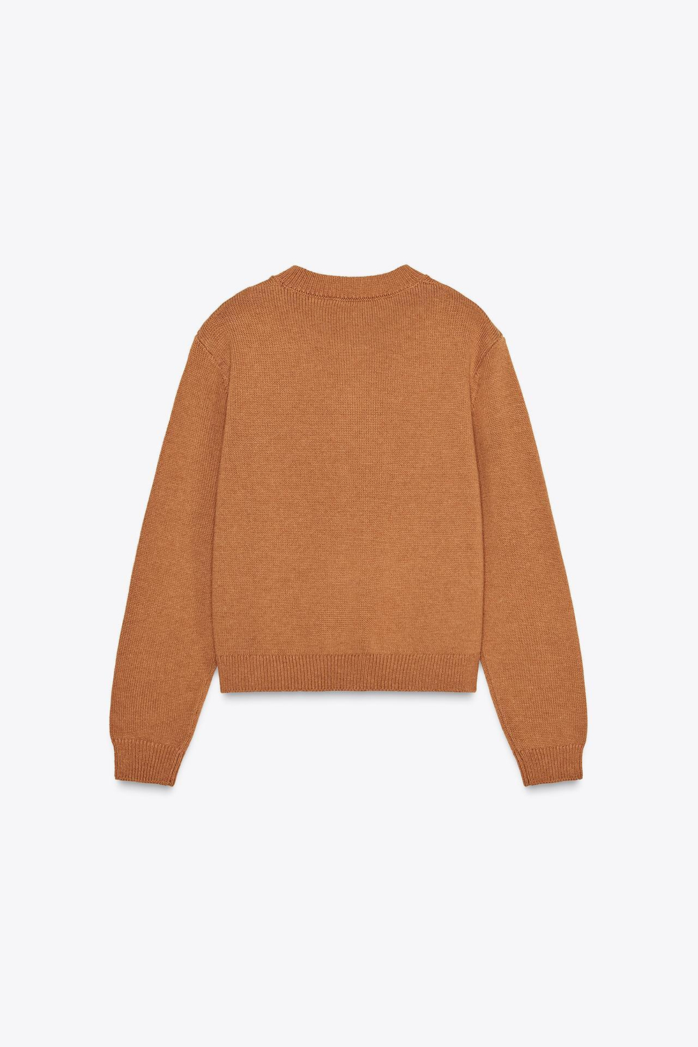 ZARA ОДНОТОННЫЙ КАРДИГАН, КАРАМЕЛЬНЫЙ