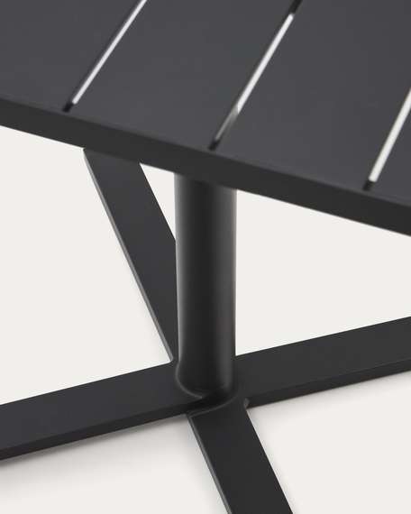 Складной уличный стол Torreta из алюминия с черной отделкой 70 x 70 см