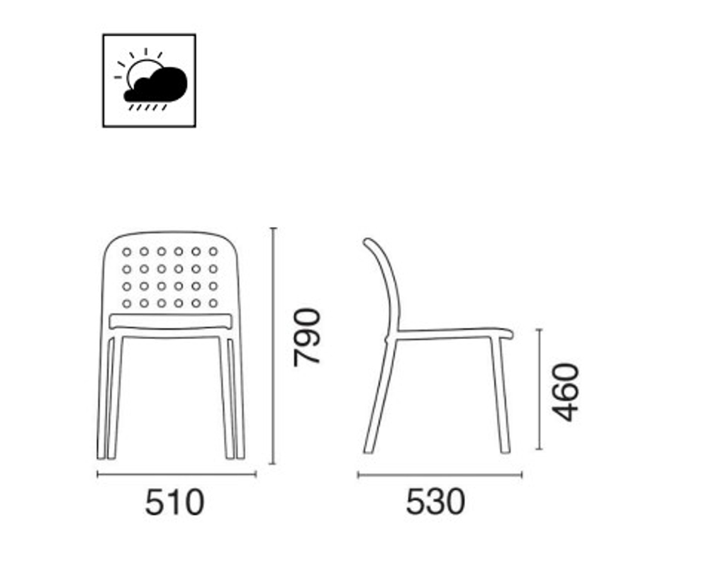 Стул пластиковый Papatya Bomonti-S, светло-серый