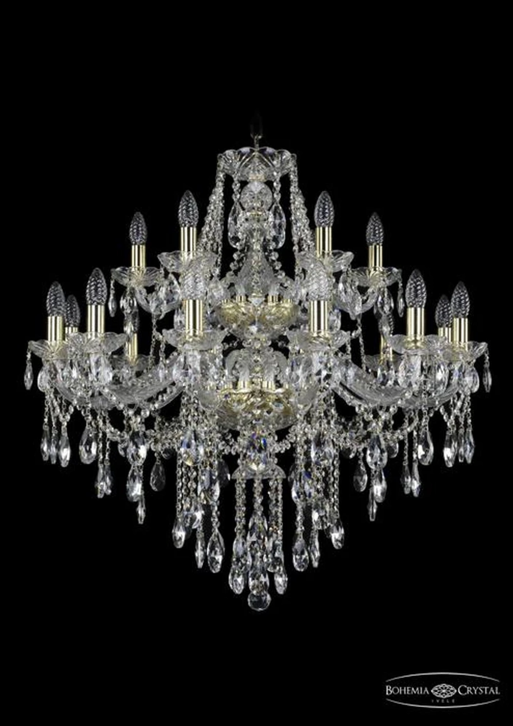 Подвесная люстра Bohemia Ivele 1415/12+6/300/2d/G