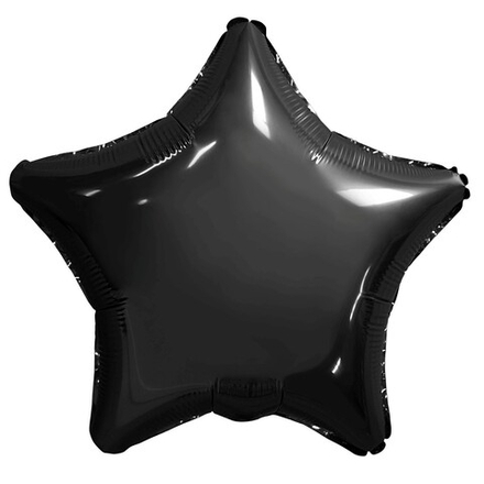 Фольгированный шар-звезда, пастель, черный, 76 см