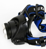 Фонарь аккумуляторный налобный E150 CREE 3Вт фокус 3 режима 220В пластик. черн. (бокс) Ultraflash 12188