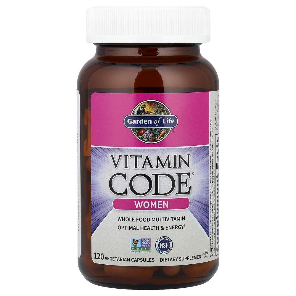 Garden of Life, Vitamin Code®, мультивитамины из цельных пищевых продуктов для женщин, 120 вегетарианских капсул