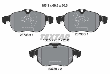 TEXTAR - 2373807-TET - Brake Pad Set, disc brake