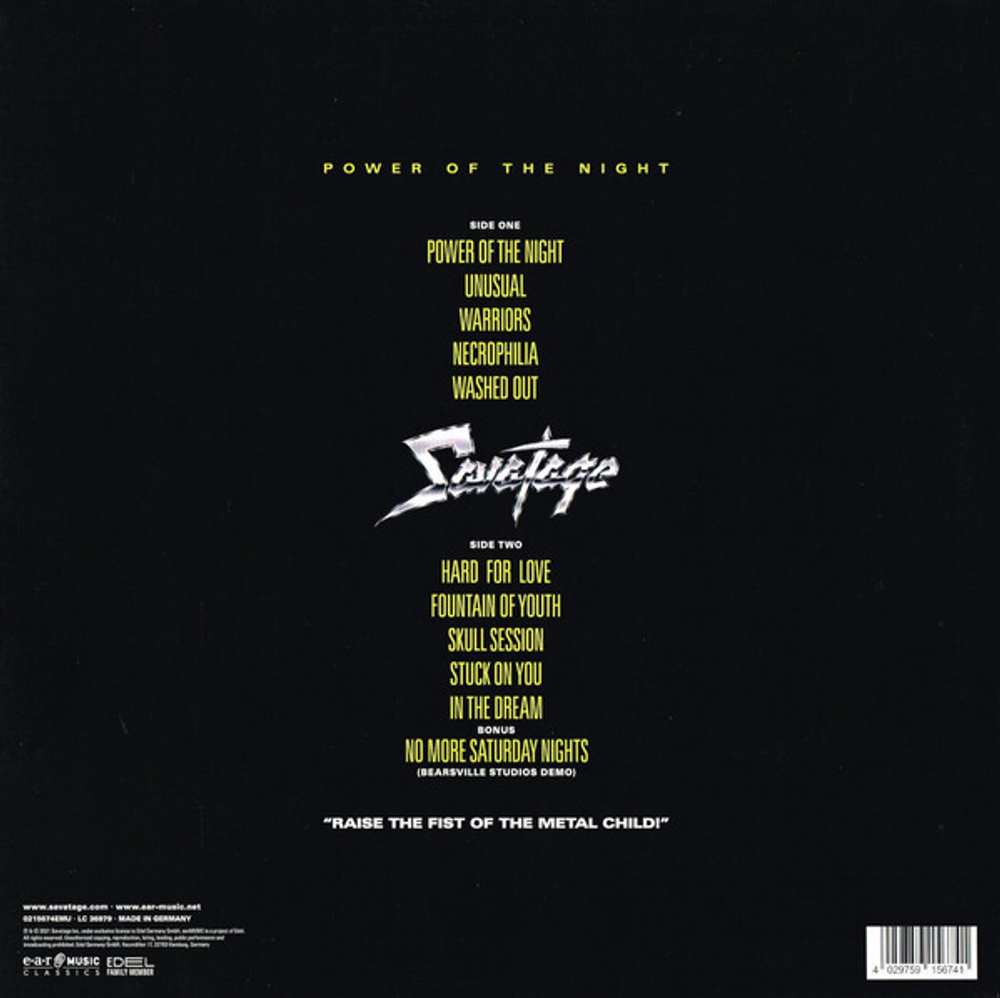 Savatage / Power Of The Night (LP)