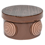 Коробка распределительная КМР-040-038 с крышкой (65x40) 4 мембранных ввода тёмное дерево IP54 EKF PROxima (180.00 шт.)