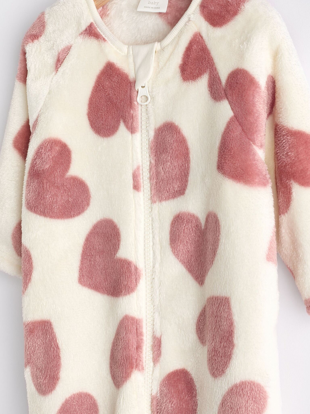 Комбинезон флисовый для малышей Next K79-436, Молочный, Розовый