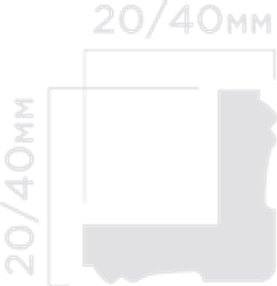 Угол HiWood, 40x40 мм