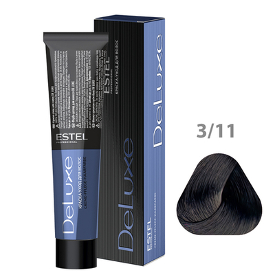 3/11 Краска-уход De Luxe, темный шатен пепельный