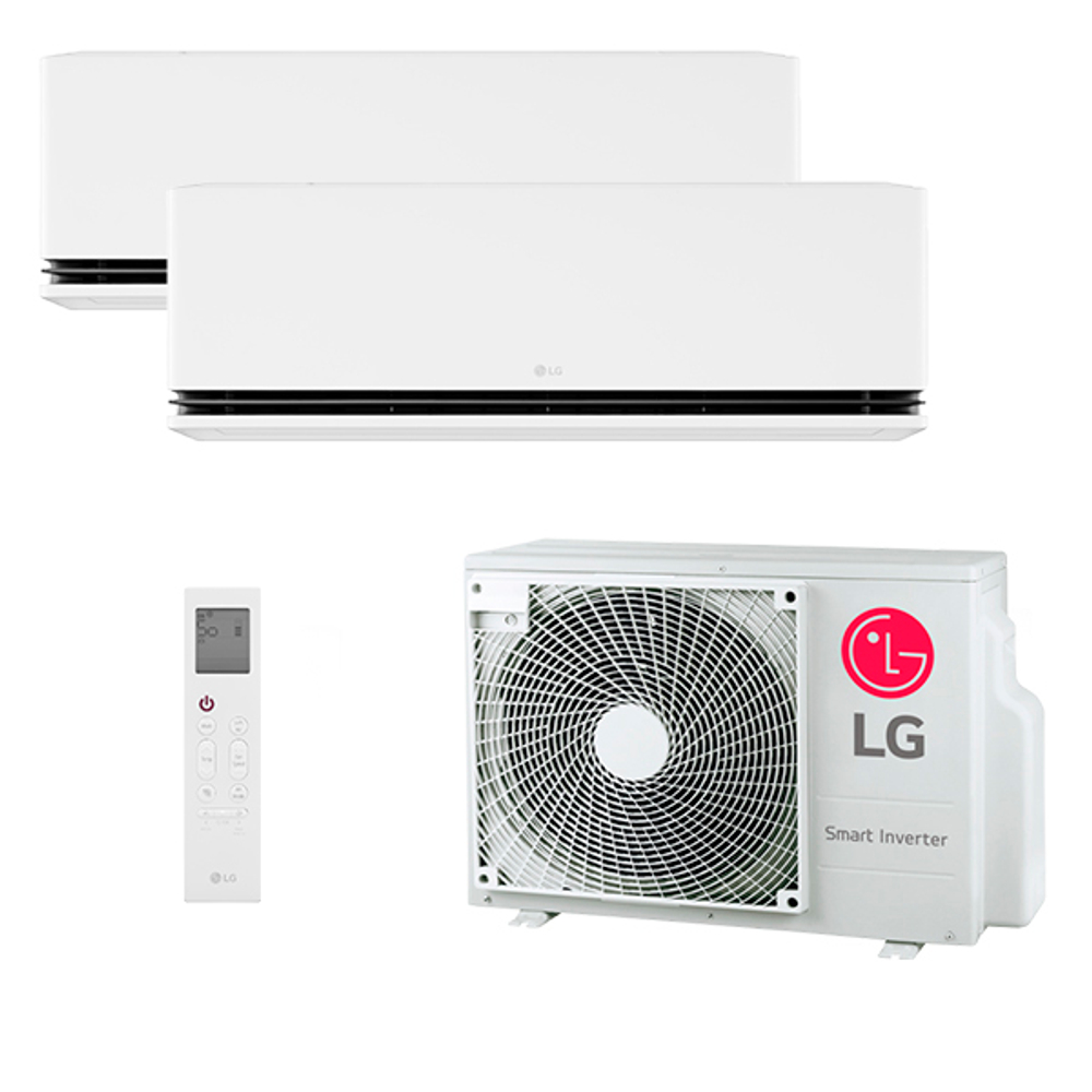 Мультисплит система на 2 комнаты LG H09S1D.NS1R + H12S1D.NS1R / MU2R17.U13