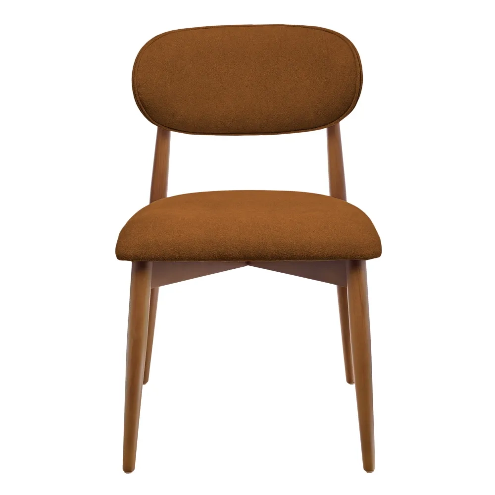 Стул Bradex Home Lucas 3 терракотовый букле с ножками цвета орех