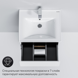 M85AFHX0552WG X-Joy, База под раковину, подвесная, 55 см, 2 ящика, белый глянец