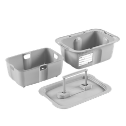 Емкость-контейнер полим. для дезинф. и предстерилиз. обраб. мед.инстр. ЕДПО-3 серый