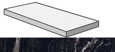 Угловая ступень SENSI GEMS  ANG.TOP DX TITAN.BLACK правая (PF60005663)