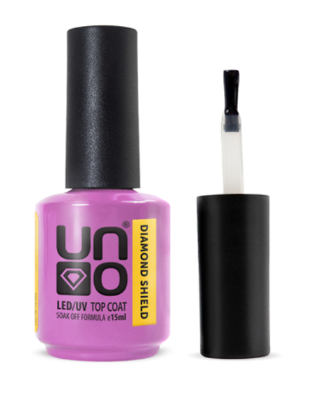 Uno Top Diamond Shield - Верхнее покрытие без липкого слоя, 15мл.