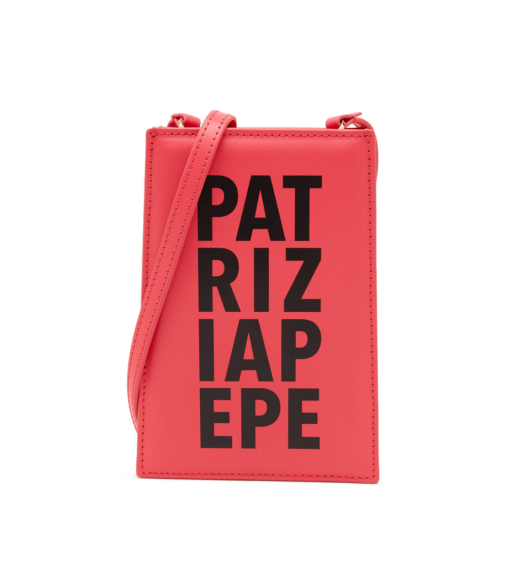 Кожаная сумка для телефона Patrizia Pepe - коралловый(8B0052 L100)