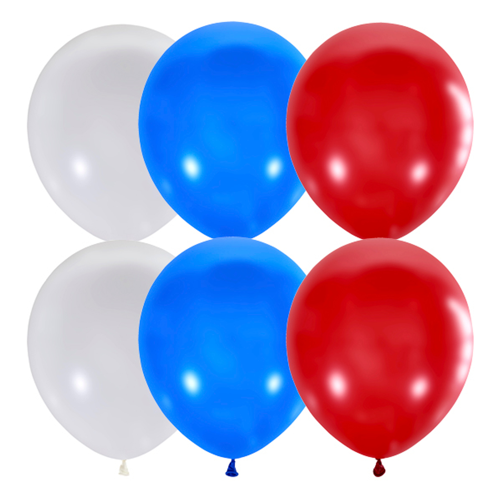 Облако из шаров с гелием Триколор на день Победы 45 шаров