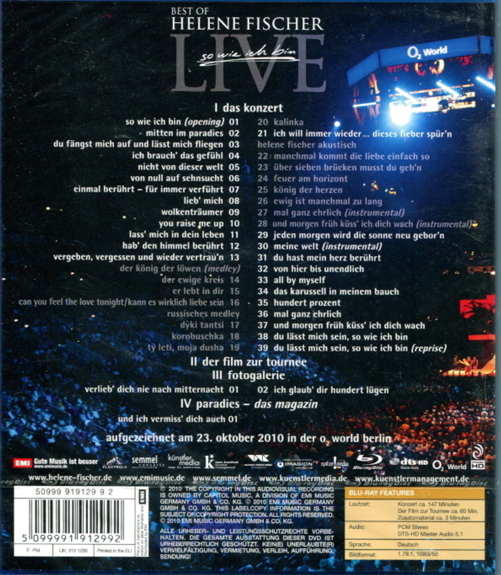 Helene Fischer / Best Of Live - So Wie Ich Bin (Blu-ray)