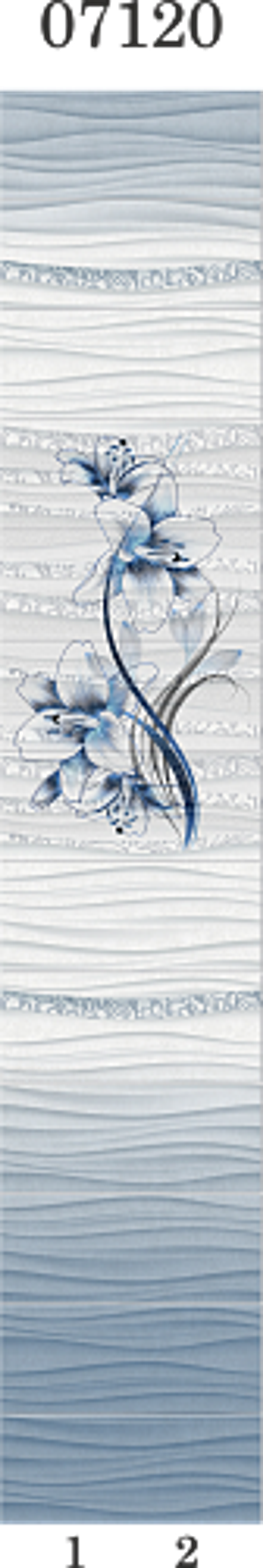 Панель ПВХ фотопечать 3D Panda Голубая лилия 2700х250 мм