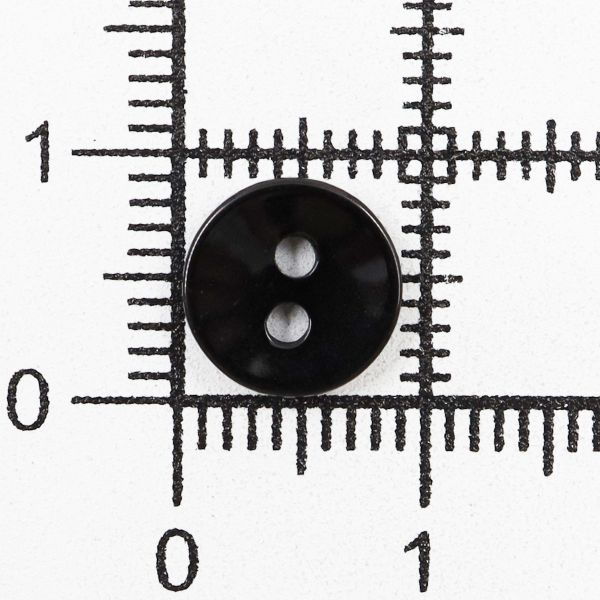 Пуговицы 2 прокола 14L=9 мм, (Black (черный)), NE74, 144 шт