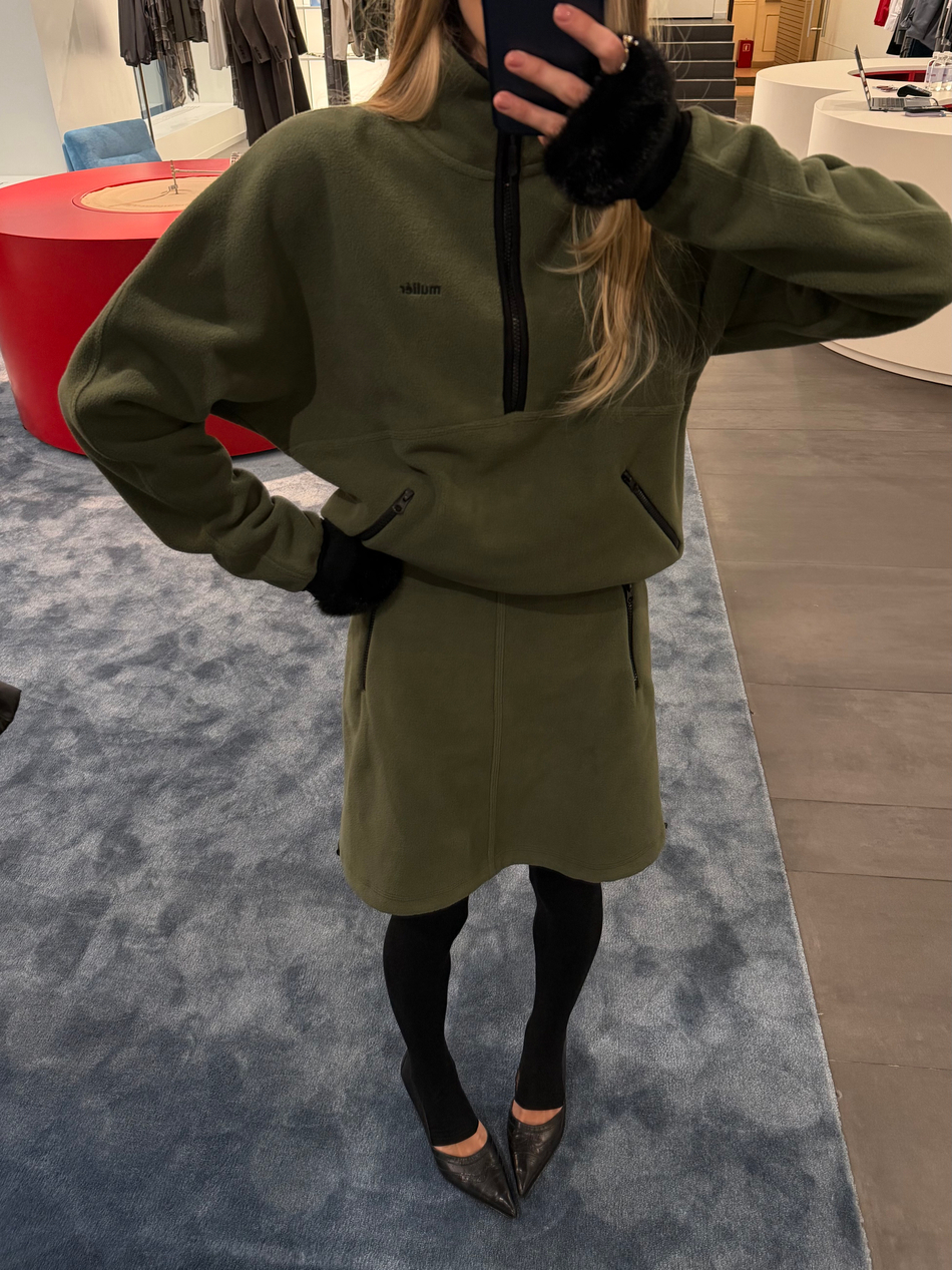 Юбка флисовая хаки