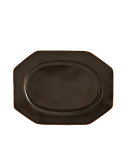 Zara Home блюдо сервировочное из каменной керамики, цвет коричневый, 19.4 см